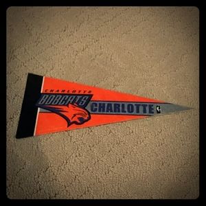Vintage Charlotte Bobcats NBA pennant 4" X 9"